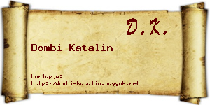 Dombi Katalin névjegykártya